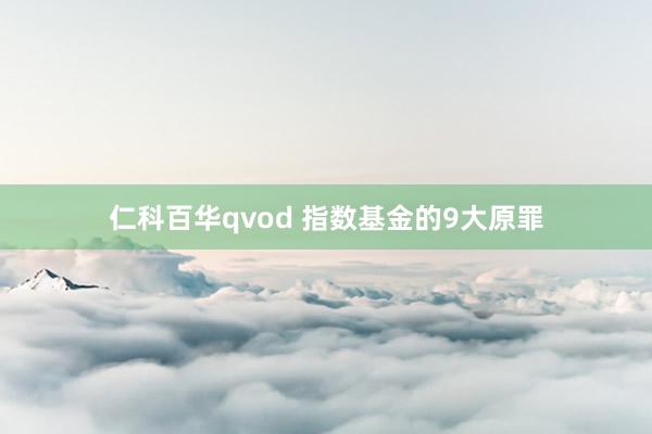 仁科百华qvod 指数基金的9大原罪