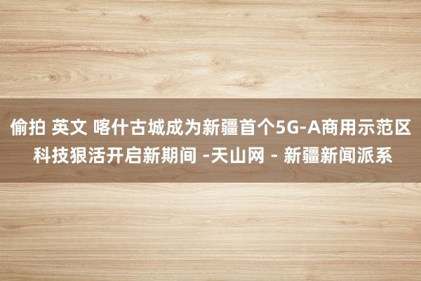 偷拍 英文 喀什古城成为新疆首个5G-A商用示范区 科技狠活开启新期间 -天山网 - 新疆新闻派系